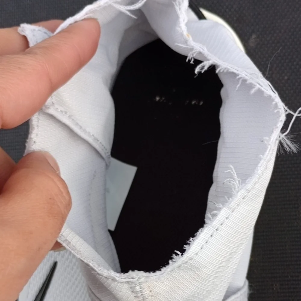 Nike White Athletic Slip-Ons with Strap‎